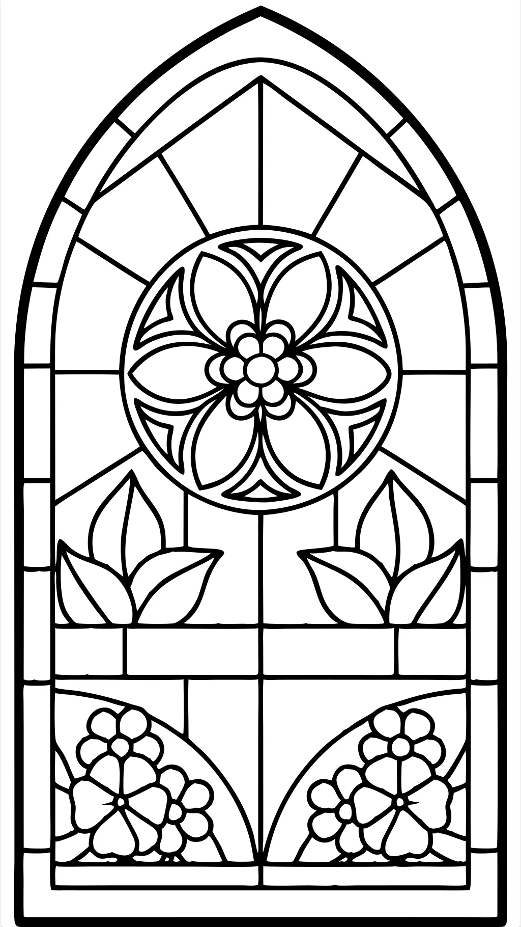 easy stained glass coloring pages